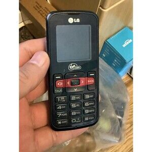 LG 101 / VM101 - Black and Silver ( Virgin Mobile ) Rare Cellular Phone -working